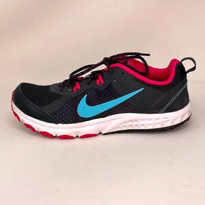 Nike Shoes Sneakers Running Wild Trail Black Pink Size 8.5